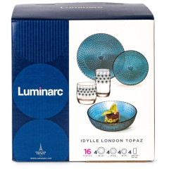 Набор столовый LUMINARC «Идиллия Лондон Топаз», стекло, со стаканами,16 пр.(S3458)