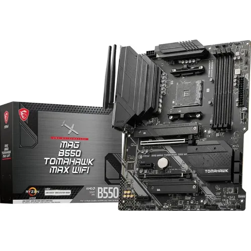 М/П SOC-AM4 MSI MAG B550 TOMAHAWK MAX WIFI Soc-AM4 AMD B550 4xDDR4 ATX AC`97 8