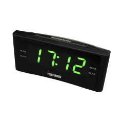 Радиочасы TELEFUNKEN TF-1712 черный с зеленым