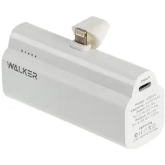 Повербанк 5000 мАч Walker WB-960 Mini,3A, Lightning, белый