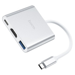 Коммутатор USB 3.0 HB14 Type-C на USB 3.0/HDMI/PD HOCO  