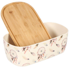 Хлебница бамбук, с разделочной доской (Y4-6387)