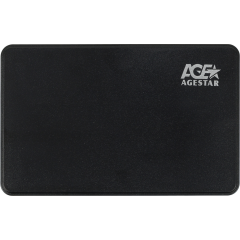 Внешний корпус AgeStar 3UB2P2 SATA III USB3.0 пластик черный 2.5