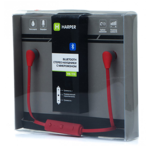 Гарнитура Bluetooth HARPER HB-115 RED