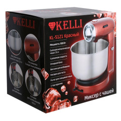 Миксер с чашей KELLI KL-5121 красный