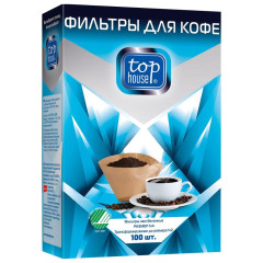 Фильтр для кофеварки TOP HOUSE 390629 неотбеленные, размер 