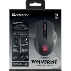 Мышь Defender Wolverine GM-700L черный