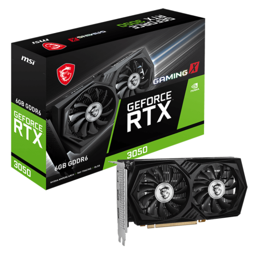 Видеокарта RTX 3050 6 Gb MSI GeForce RTX 3050 GAMING X 6G
