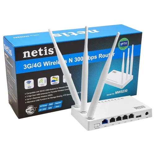 Маршрутизатор Netis MW5230 N300 3G/4G белый