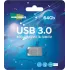 Карта USB3.0 64 GB More Choice Mini MF64-2m серебристый