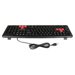 Клавиатура NAKATOMI KN-02U черный-красный
