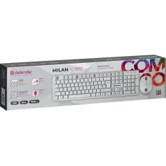 Клавиатура + мышь Defender Milan C-992 RU белый (45994) 