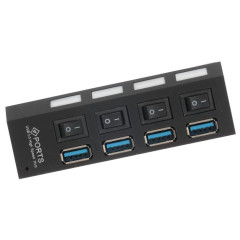 Коммутатор USB3.0 SMARTBUY SBHA-7304-B черный