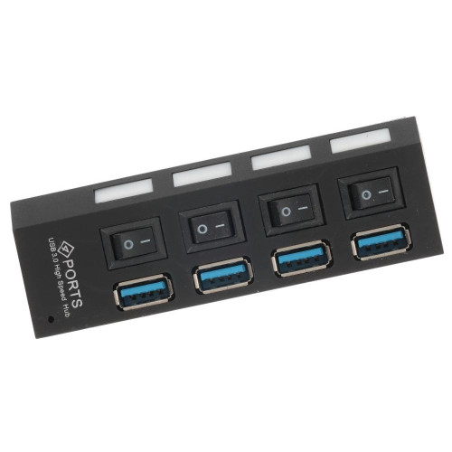 Коммутатор USB3.0 SMARTBUY SBHA-7304-B черный
