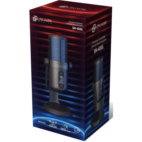 Микрофон компьютерный OKLICK SM-400G черный 