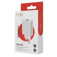 СЗУ Vixion VH-02 2.4A USB Smart IC PRO белое
