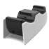 Зарядная док станция для геймпадов PS5 VOLFOX P5-100 DualSense, подсветка, белый/черный