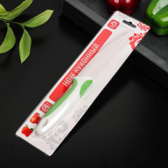 Нож кухонный керамический Доляна «Умелец», 13 см, зелёный (5377372)