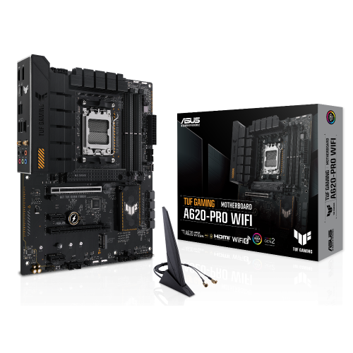 М/П SOC-AM5 ASUS TUF GAMING A620-PRO WIFI Soc-AM5 AMD A620 4xDDR5 ATX AC`97 8ch(7.1) 2.5Gg RAID+HDMI