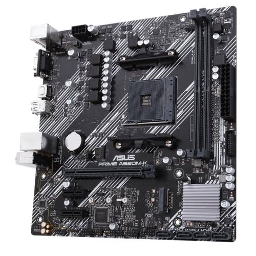 М/П SOC-AM4 Asus PRIME A520M-K 2xDDR4 mATX AC`97 8ch(7.1) GbLAN RAID+VGA+HDMI