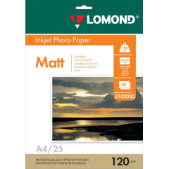 Бумага LOMOND A4 120г/м2 25л., матовое (0102030)