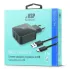 СЗУ Borasco 2.1A USBx2 + кабель microUSB черный