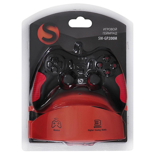 Геймпад SunWind SW-GP200M черный/красный
