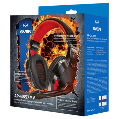 Гарнитура SVEN AP-G857MV черный/красный