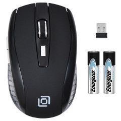 Мышь Оклик 455MW черный 