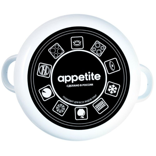Кастрюля APPETITE Flora-2, эмаль, индукция, 5,5 л (1RD221M)(401804)