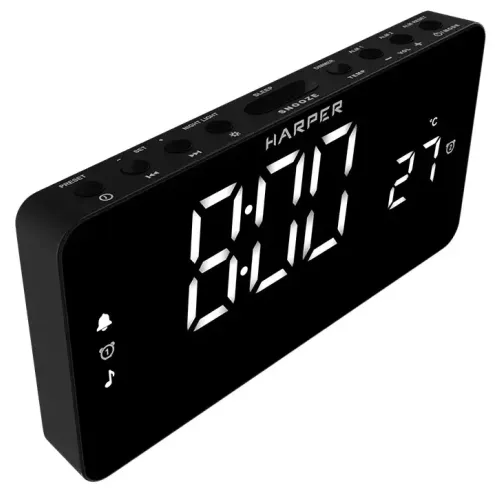 Радиочасы HARPER HCLK-5030 черный, белый