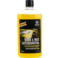 Автошампунь GRASS Wash & Wax с карнаубским воском и ароматом банана 500мл (110409)