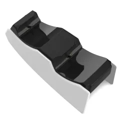 Зарядная док станция для геймпадов PS5 VOLFOX P5-100 DualSense, подсветка, белый/черный