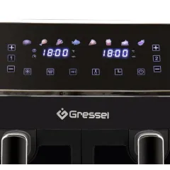 Аэрогриль GRESSEL GAF-1825, 2 чаши, черный
