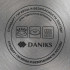 Чайник со свистком Daniks GS-04049H, индукция, нерж., белый мрамор, 2,7 л.(430550)