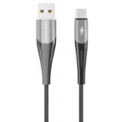 Кабель USB 3.0 A вилка - Type C 1 м More choice K41Sa (Silver Black)