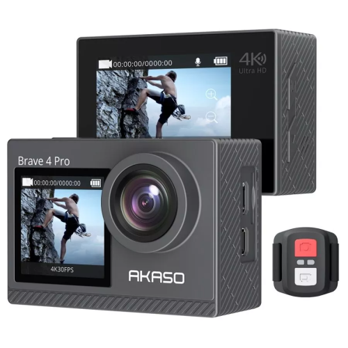 Экшн-камера AKASO BRAVE 4 PRO. Цвет: серый.