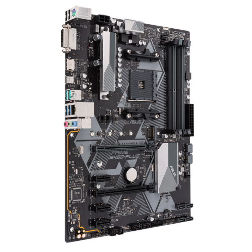 М/П SOC-AM4 Asus PRIME B450-PLUS 4xDDR4 ATX AC`97 8ch(7.1) GbLAN RAID+DVI+HDM