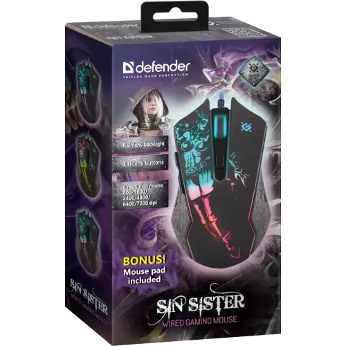 Мышь Defender Sin'Sister GM-933 черный (*5)