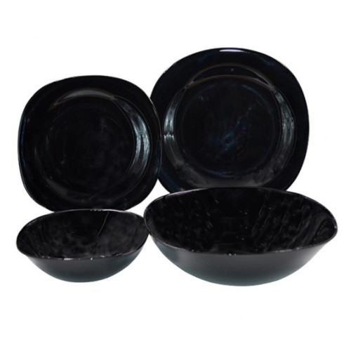 Набор столовый LAVENIR BLACK, стеклокерамика, квадрат, 19 пр. (19PC LFP)(99211)