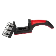 Точилка для ножей SHARPENER, с 3-х этапной заточкой, черный/красный (Y4-8841)(485156)