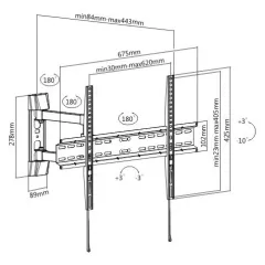 Подставка д/ТВ ULTRAMOUNTS UM879 черный 37