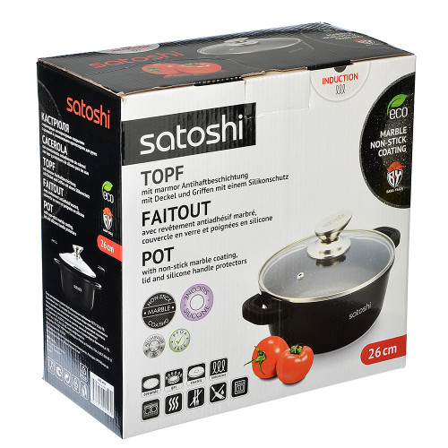 Кастрюля SATOSHI Лион 5,8л Мрамор (846-406)