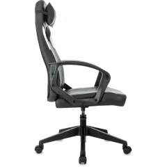 Кресло игровое Zombie 50 черный/белый эко.кожа