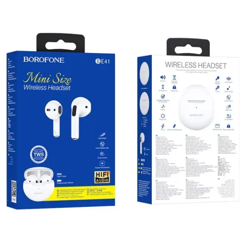 Гарнитура Bluetooth Borofone BE41 белый