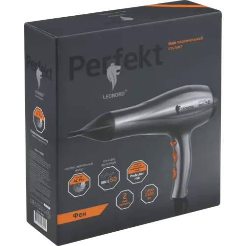 Фен LEONORD LE-1209PRO (106820) серый
