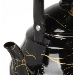 Чайник без свистка Daniks, Черный мрамор, эмаль, 2,5 л.(Y4-8971)(484351)