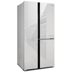 Холодильник Side-by-Side HYUNDAI CS6073FV белое стекло