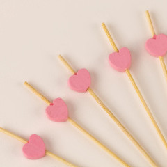 Шпажки Сердечки, 12 см, деревянные, 24 шт.(9954617)