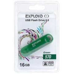 Карта USB2.0 16 GB EXPLOYD 570 зеленый